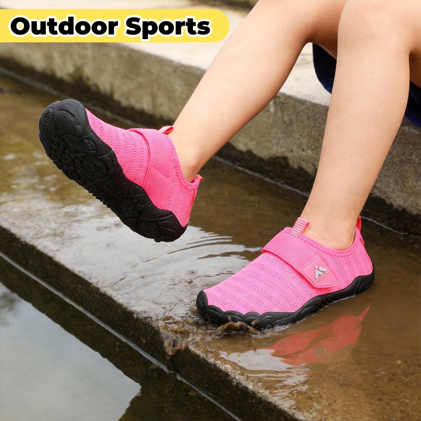 Kids Quick-Dry Barefoot Water Shoes with Wide Toe Box