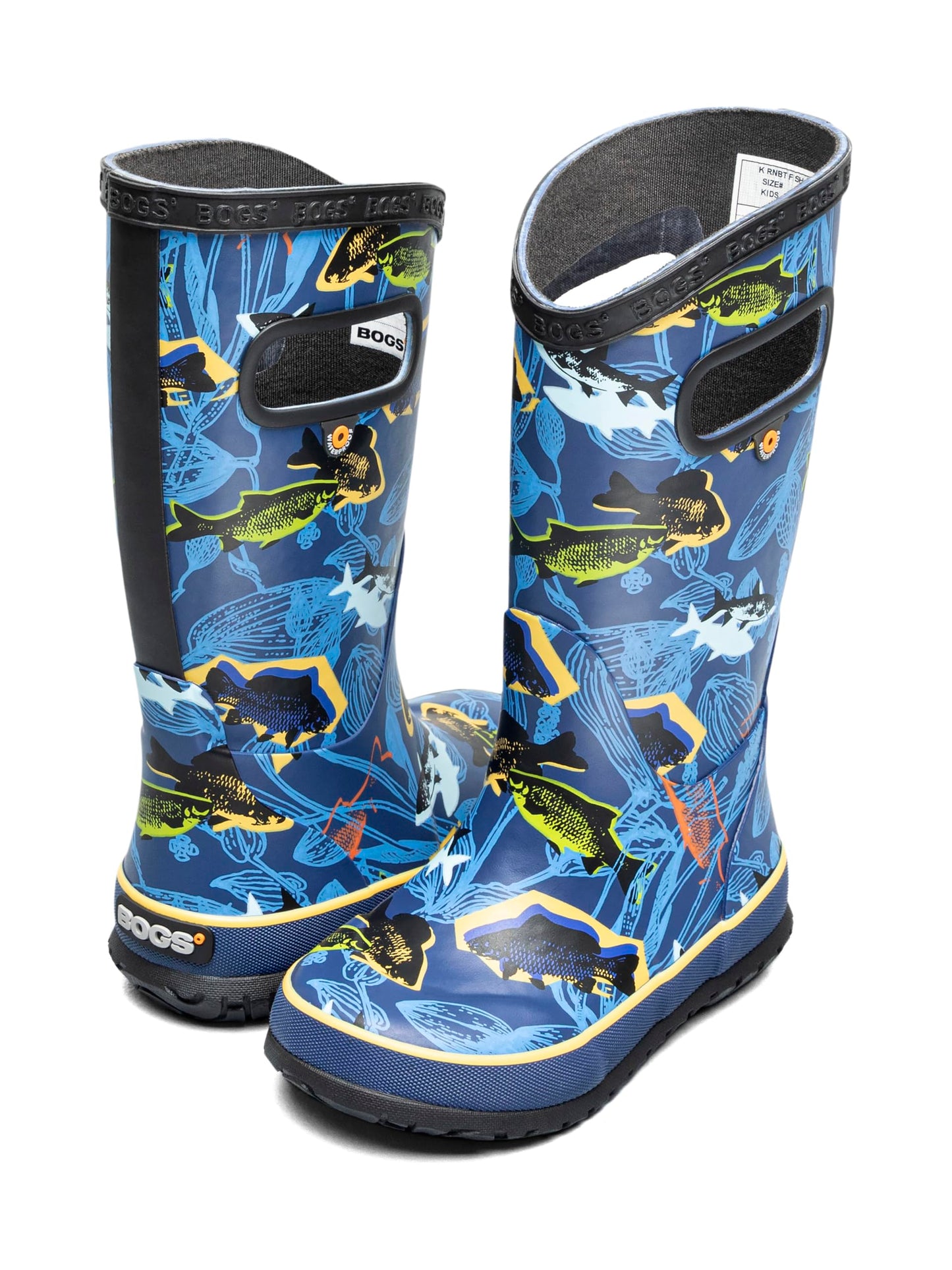 Kids Fish Print Waterproof Rain Boots