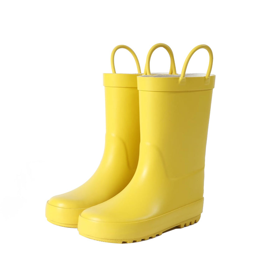 Kids Natural Rubber Rain Boots with Easy Handles