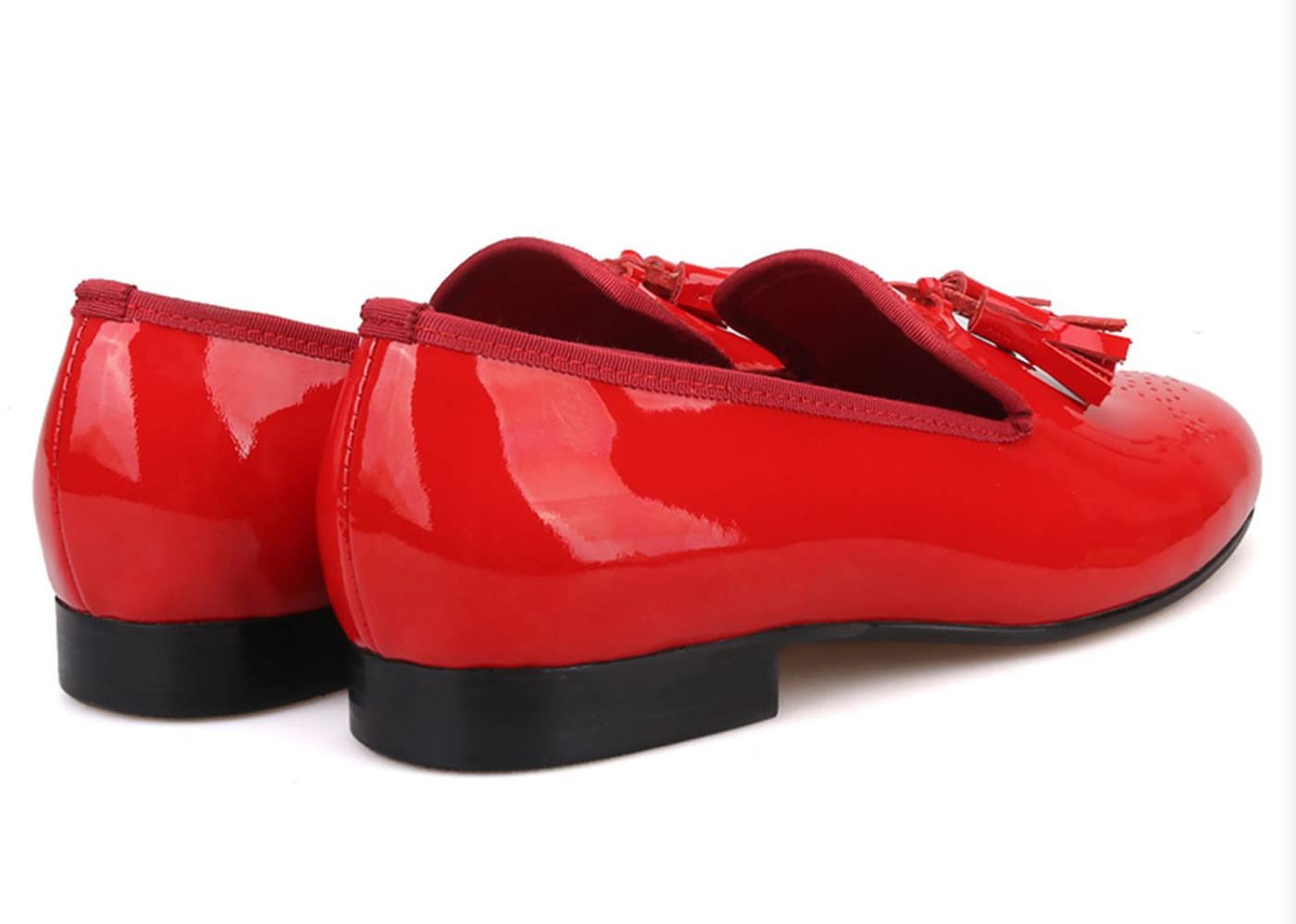 Patent Leather Tassel Loafers for Formal Occasions