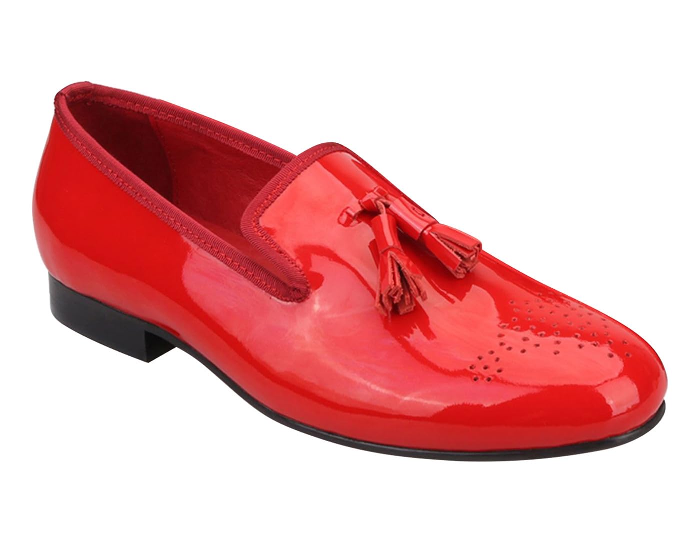 Patent Leather Tassel Loafers for Formal Occasions