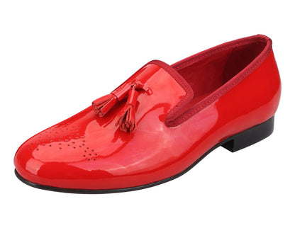 Patent Leather Tassel Loafers for Formal Occasions