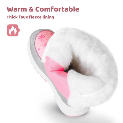 Girls Fur-Lined Winter Snow Boot - Pink