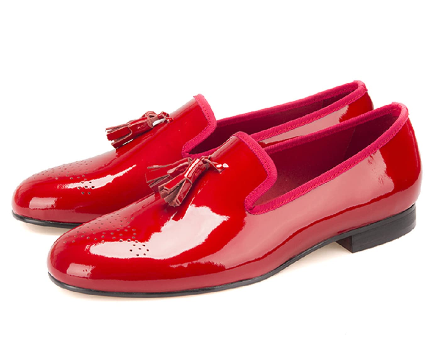 Patent Leather Tassel Loafers for Formal Occasions