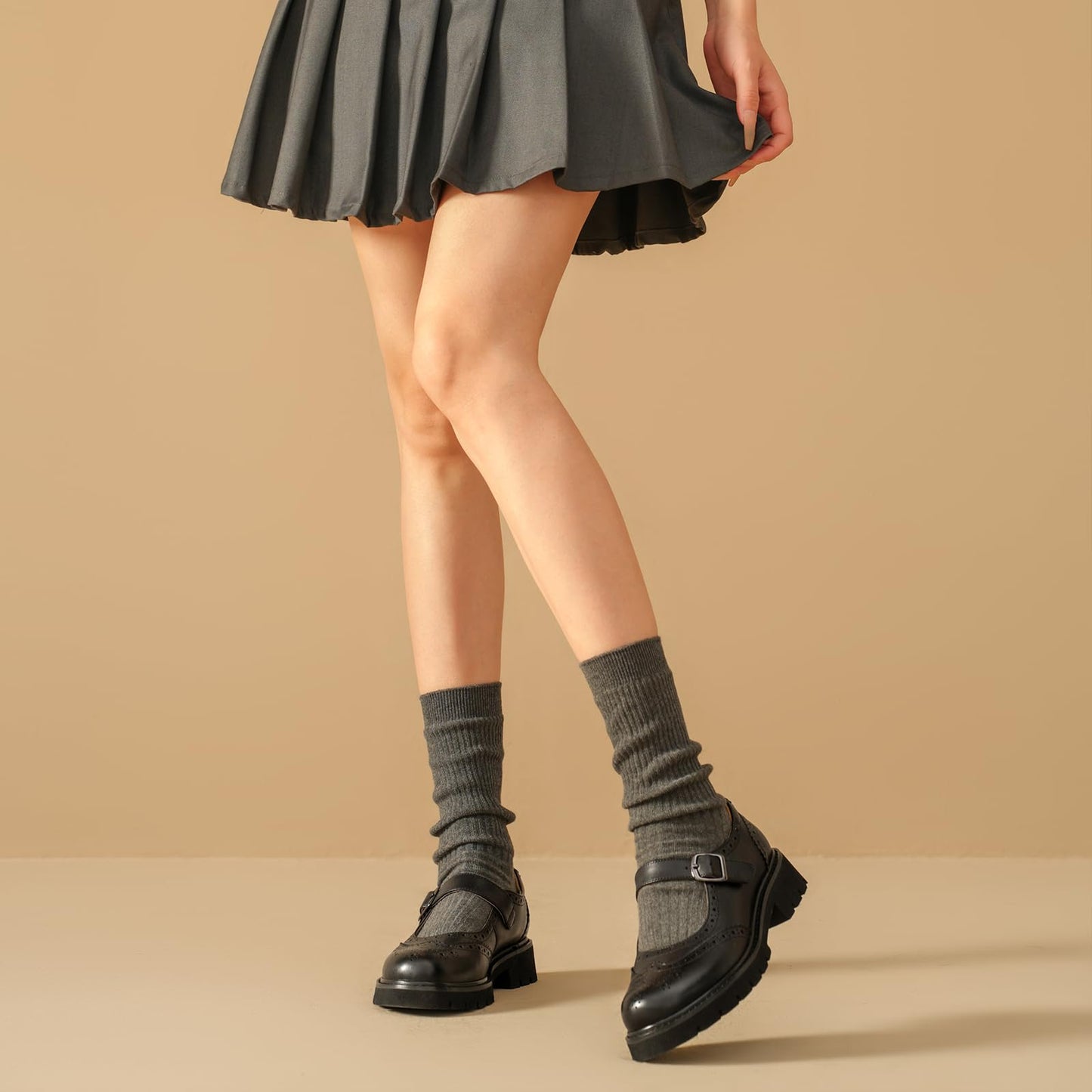 Women's Leather Mary Jane Oxford Flats for Daily Wear