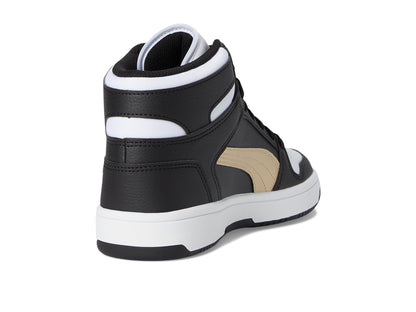 Kids Mid-Top Court Sneakers with Hook-and-Loop Closure