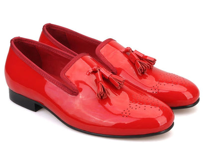 Patent Leather Tassel Loafers for Formal Occasions