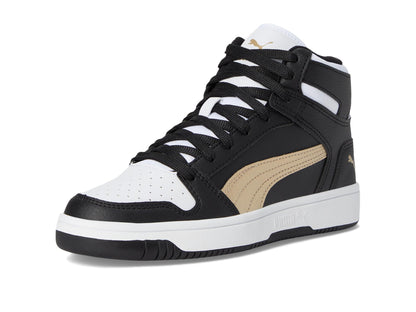 Kids Mid-Top Court Sneakers with Hook-and-Loop Closure
