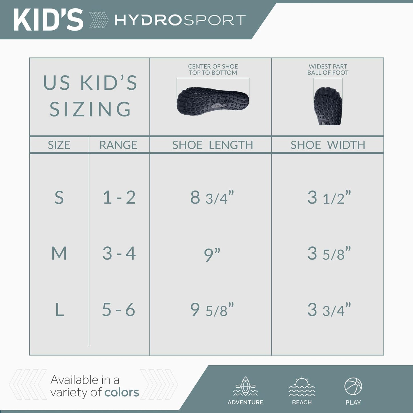 Kids Land-to-Water Sport Shoes for Beach and Swim