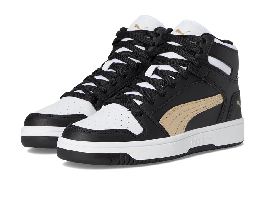 Kids Mid-Top Court Sneakers with Hook-and-Loop Closure