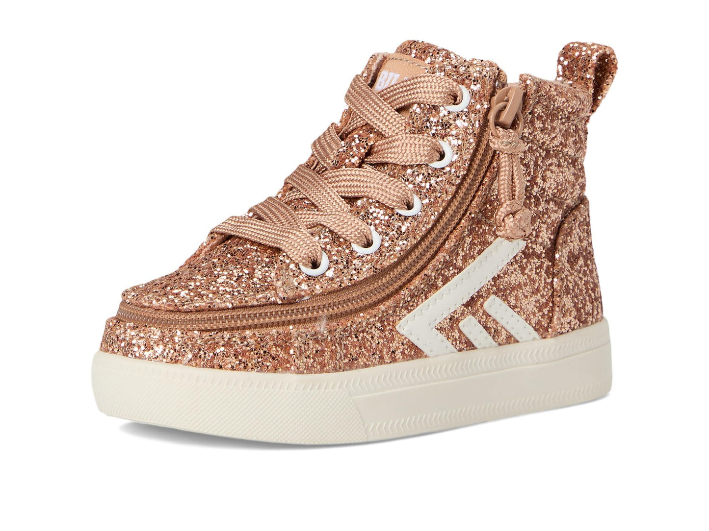 Kids High-Top Casual Sneakers with Side Zip Closure