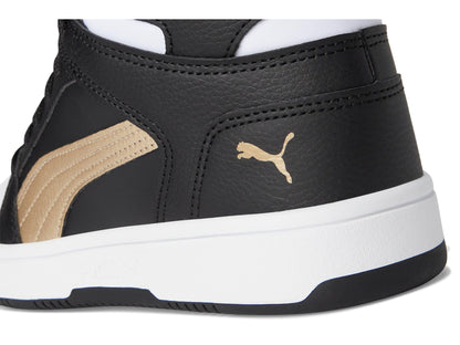 Kids Mid-Top Court Sneakers with Hook-and-Loop Closure