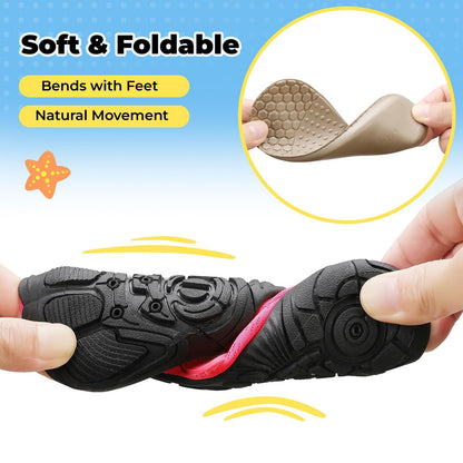 Kids Quick-Dry Barefoot Water Shoes with Wide Toe Box