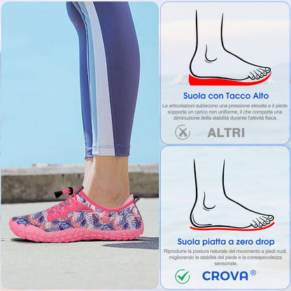 Kids Quick-Dry Barefoot Water Shoes with Heel Grips