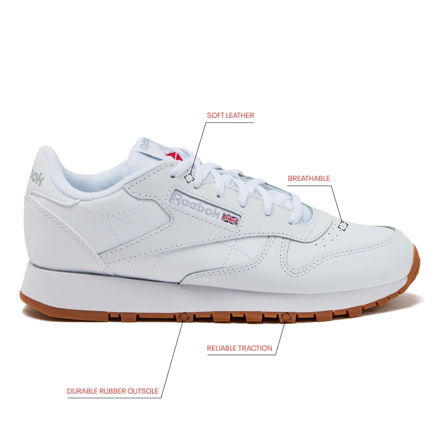 Kids Classic Leather Casual Sneakers