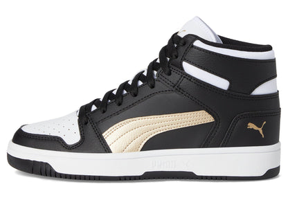 Kids Mid-Top Court Sneakers with Hook-and-Loop Closure