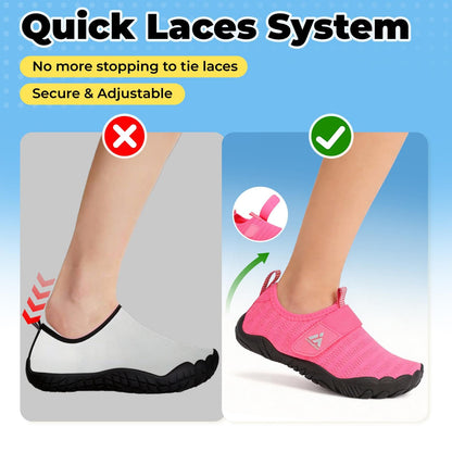 Kids Quick-Dry Barefoot Water Shoes with Wide Toe Box