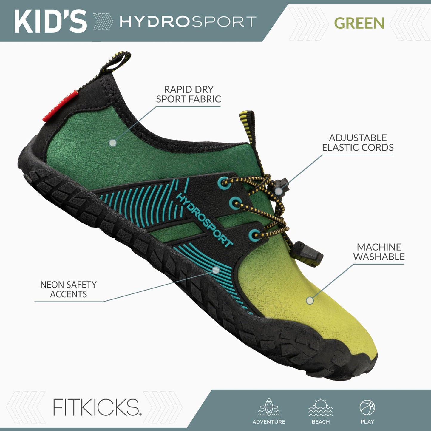Kids Land-to-Water Sport Shoes for Beach and Swim