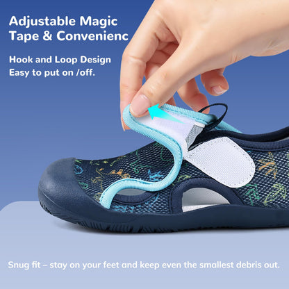 Kids Wide Barefoot Water Shoes for Beach and Hiking