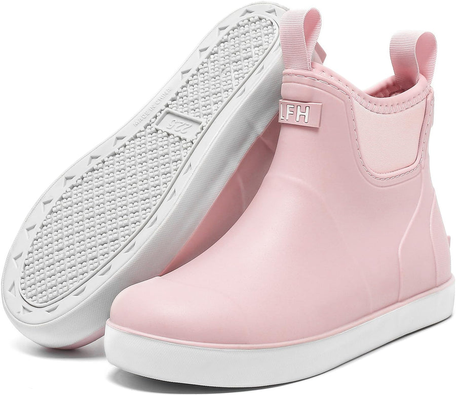 Kids Waterproof Deck Rain Boot - Rubber Ankle Boot