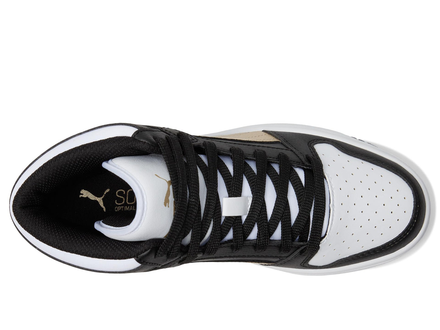 Kids Mid-Top Court Sneakers with Hook-and-Loop Closure