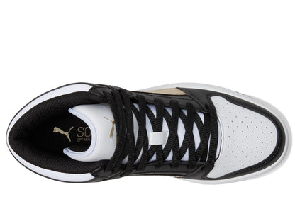 Kids Mid-Top Court Sneakers with Hook-and-Loop Closure