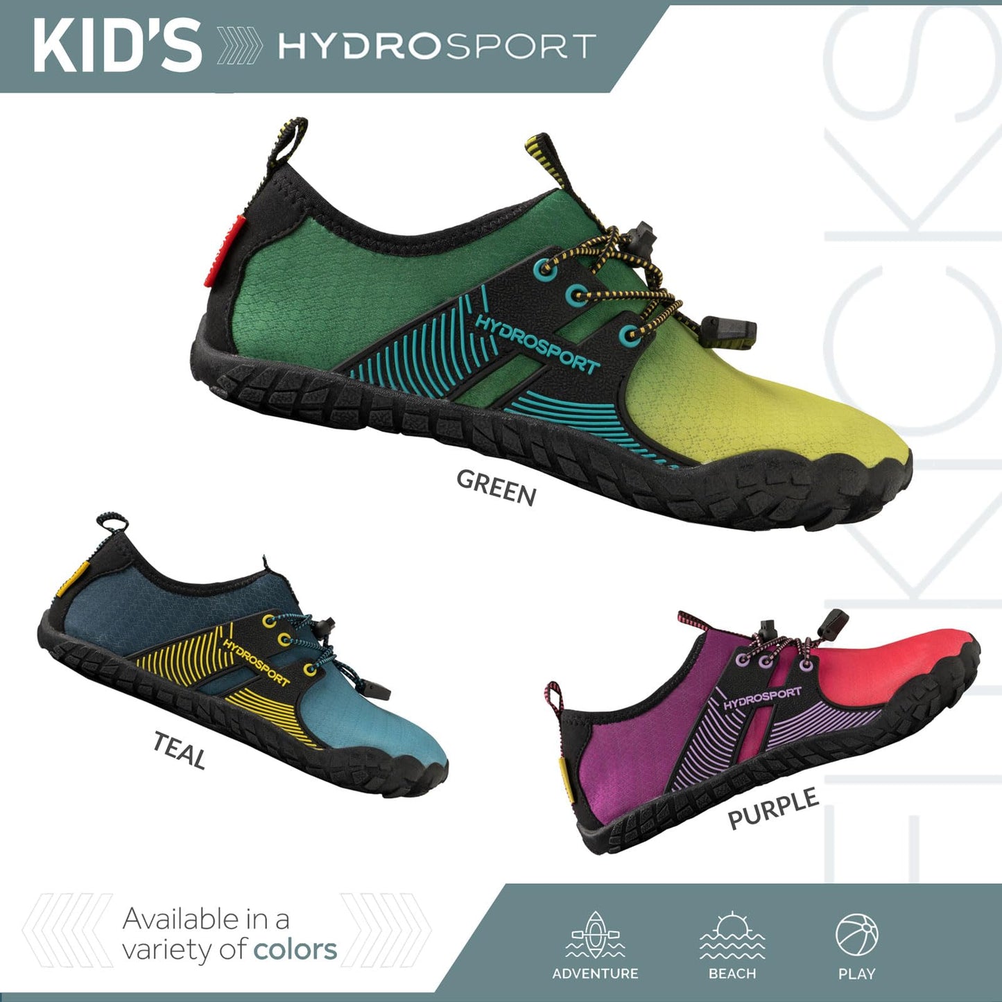 Kids Land-to-Water Sport Shoes for Beach and Swim