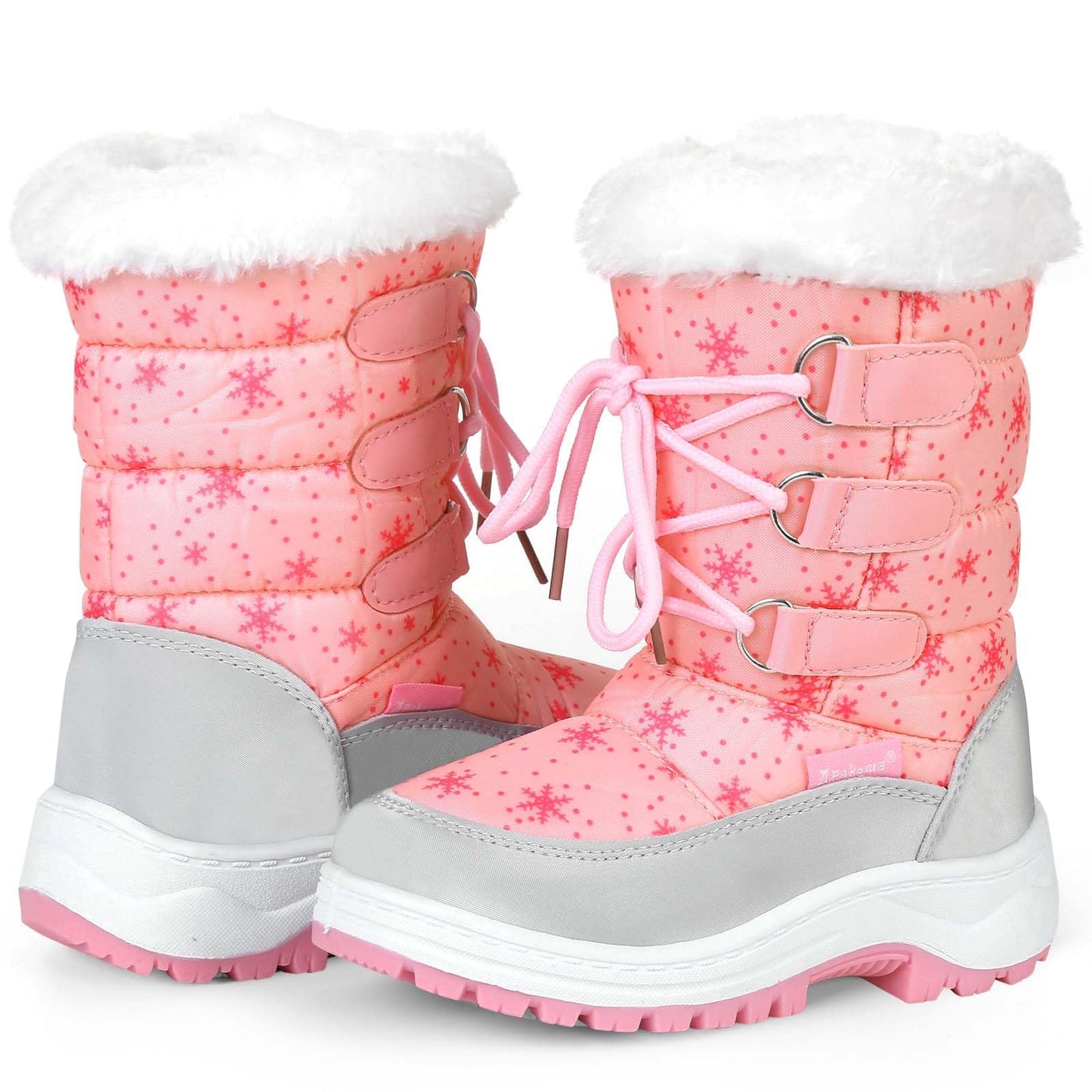 Girls Fur-Lined Winter Snow Boot - Pink