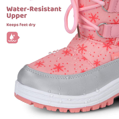 Girls Fur-Lined Winter Snow Boot - Pink