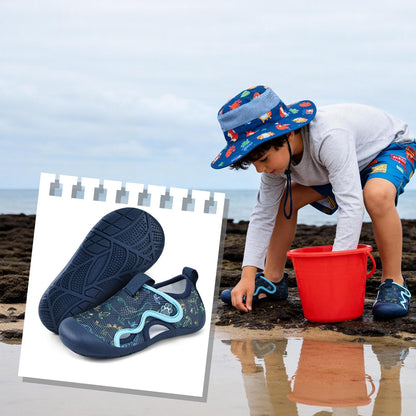 Kids Wide Barefoot Water Shoes for Beach and Hiking