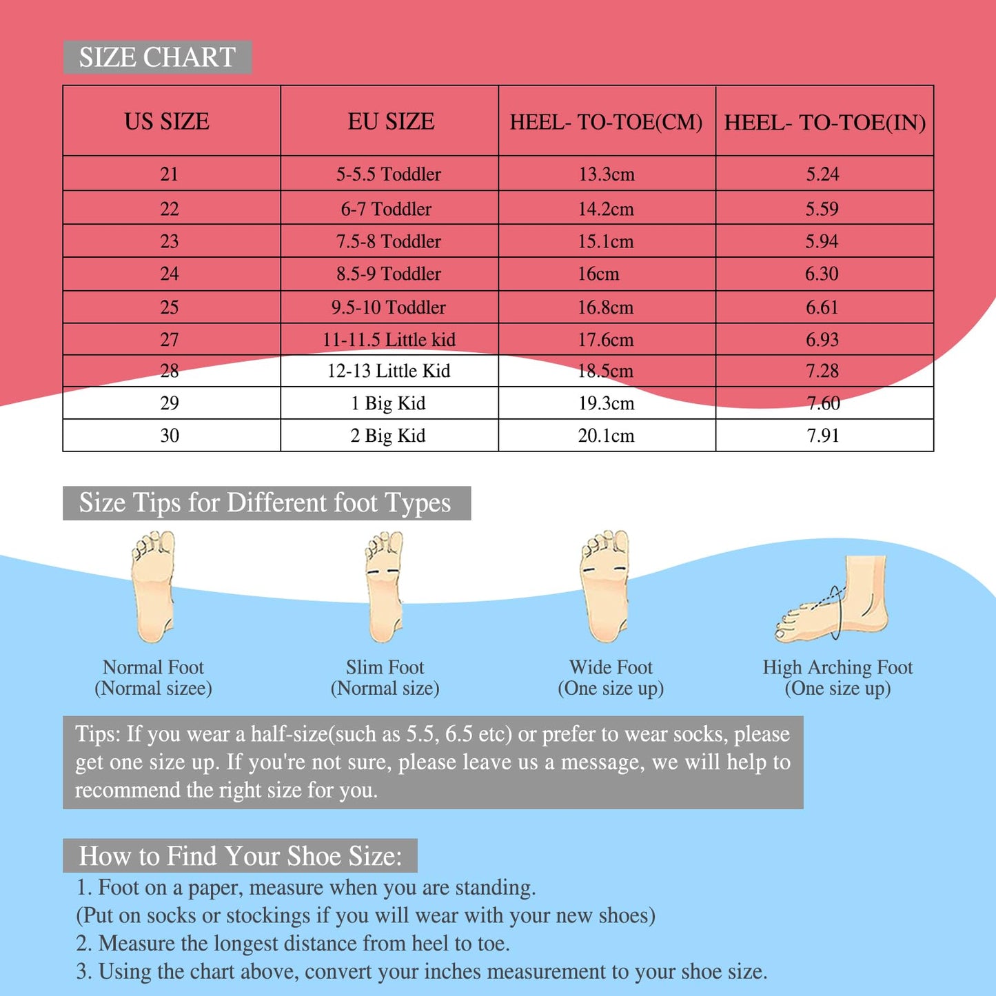 Kids Lightweight Slip-On Water Shoes for Outdoor Play