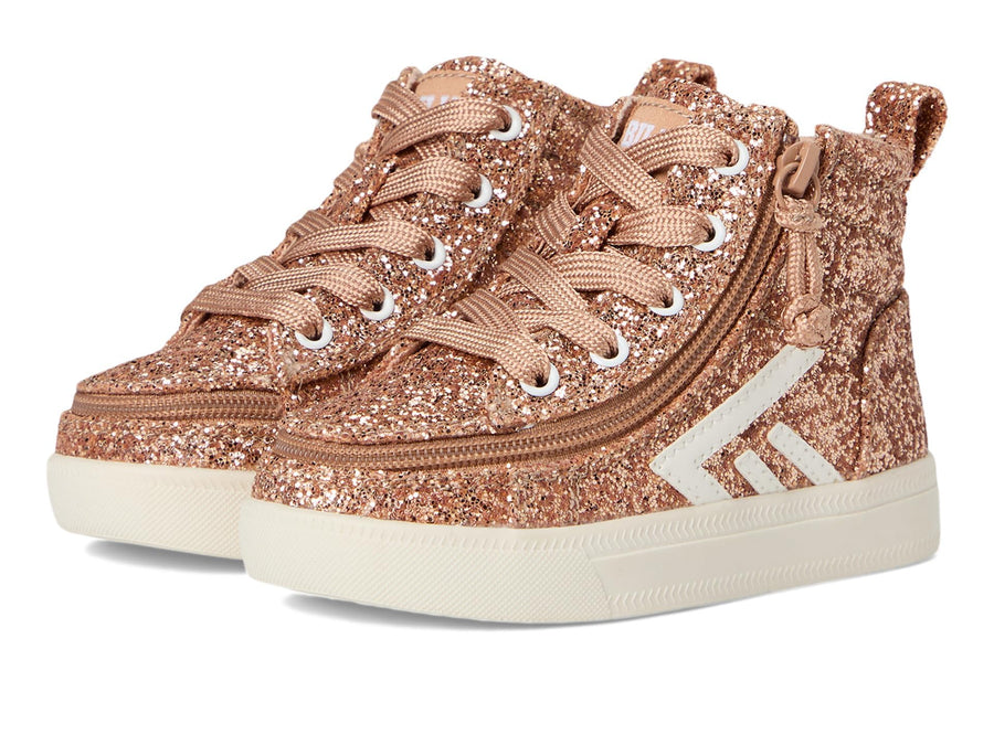 Kids High-Top Casual Sneakers with Side Zip Closure