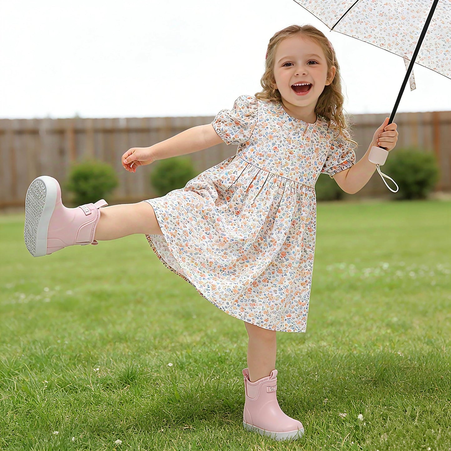 Kids Waterproof Deck Rain Boot - Rubber Ankle Boot
