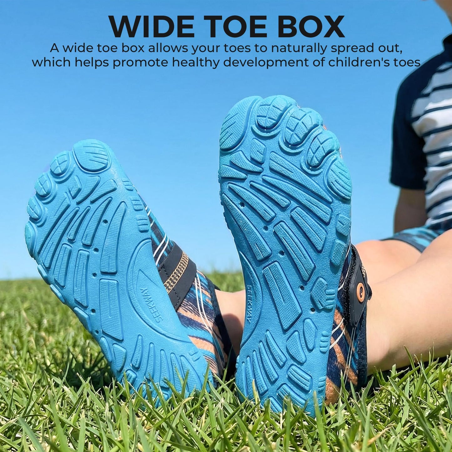Kids Wide Toe Quick-Dry Water Shoes for Outdoor Play