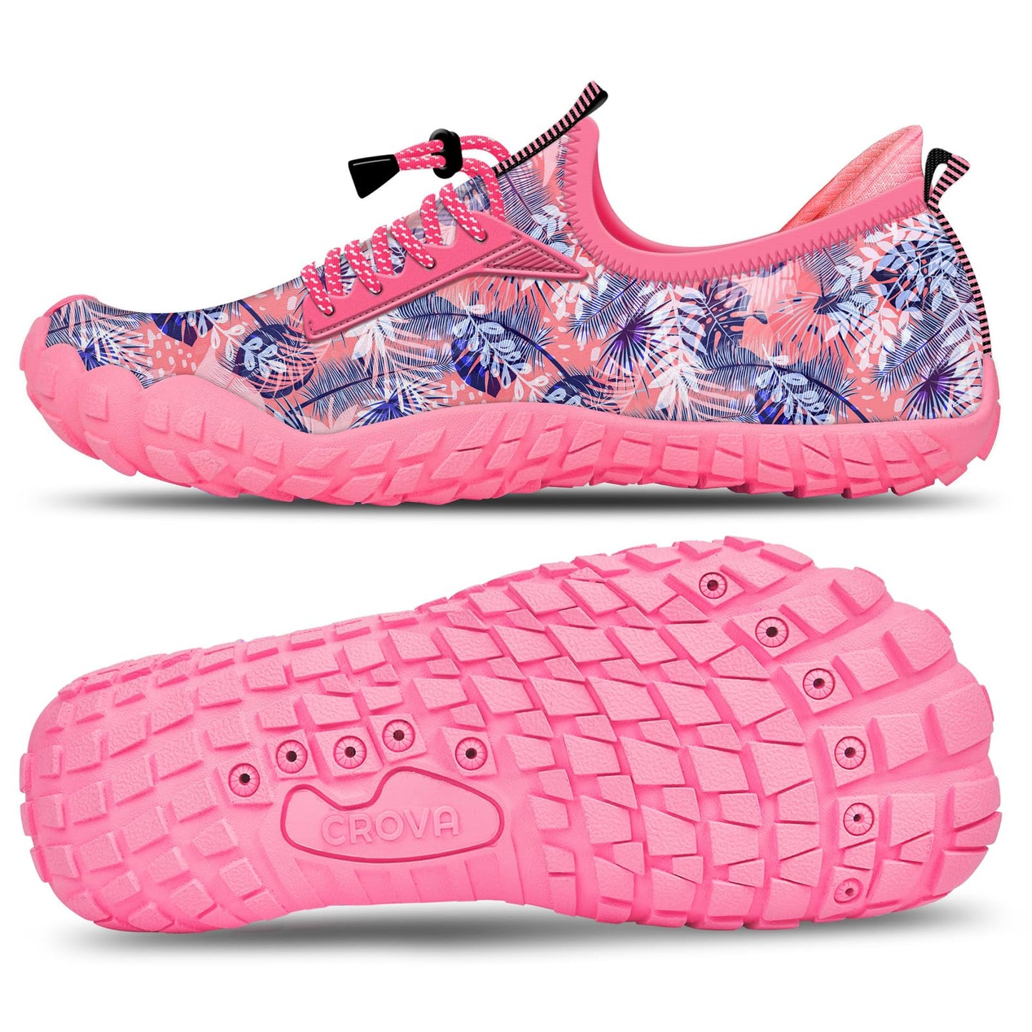 Kids Quick-Dry Barefoot Water Shoes with Heel Grips