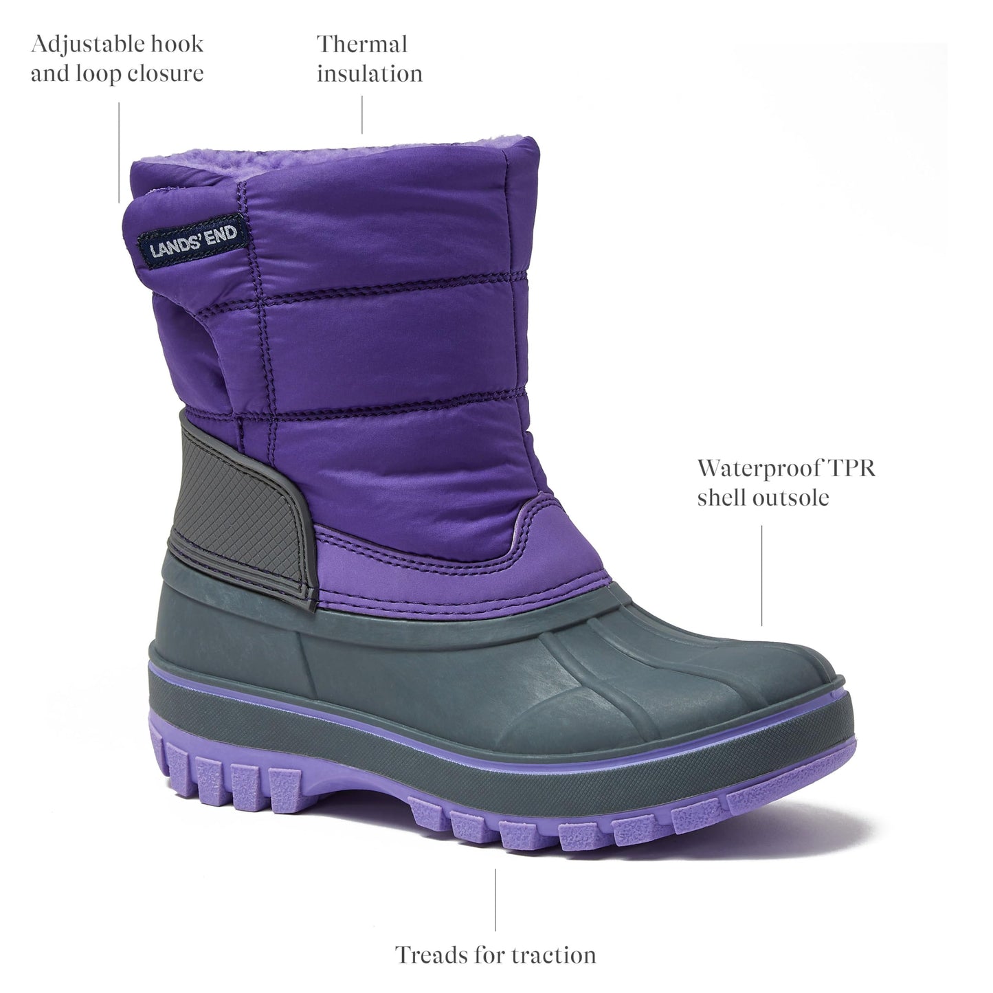 Kids Waterproof Snow Boot - Violet Tulip Purple