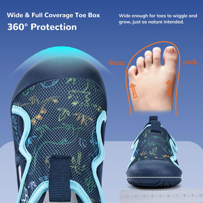 Kids Wide Barefoot Water Shoes for Beach and Hiking