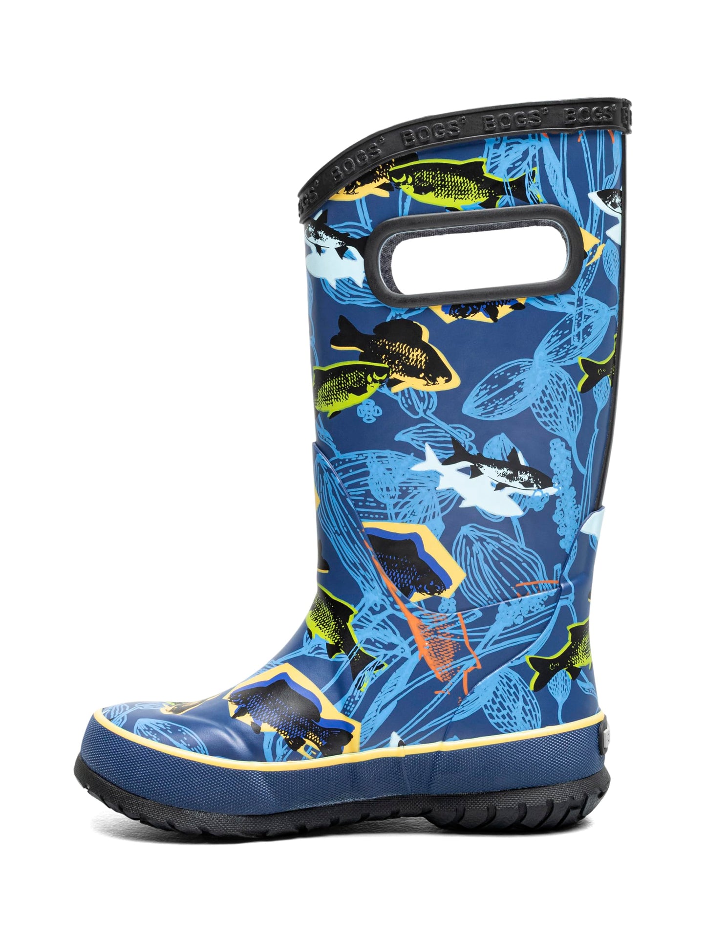 Kids Fish Print Waterproof Rain Boots