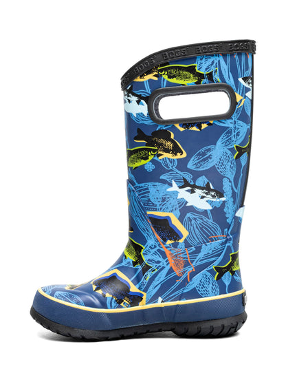 Kids Fish Print Waterproof Rain Boots