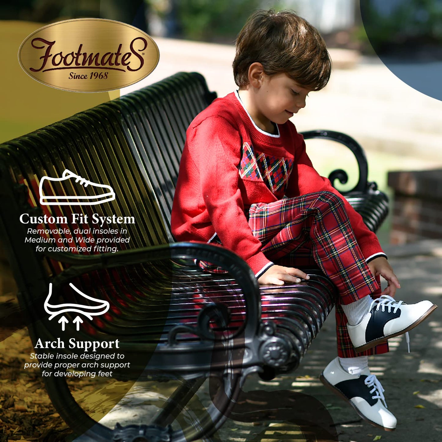 Kids Lace-Up Saddle Oxford Dress Shoes for Formal Wear