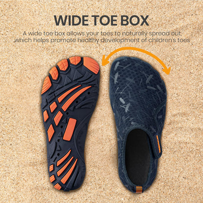 Kids Quick-Dry Barefoot Water Shoes with Wide Toe Box